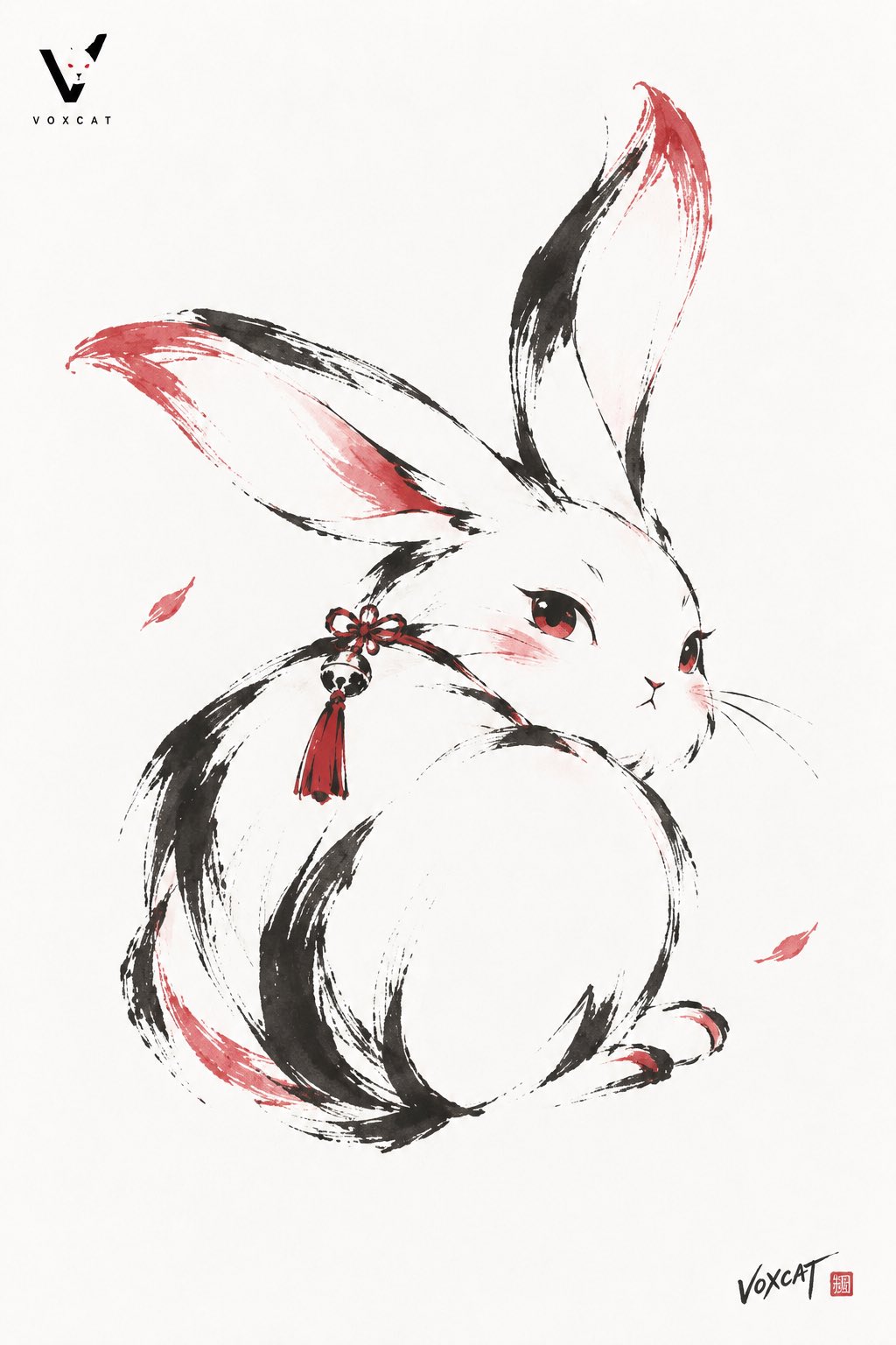 VOXCAT风格动物化极简图形插画