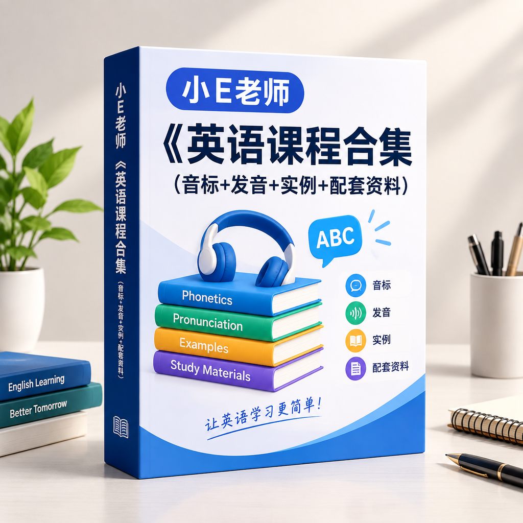 小E老师英语课程全套合集 音标发音口语实例配完整讲义资料