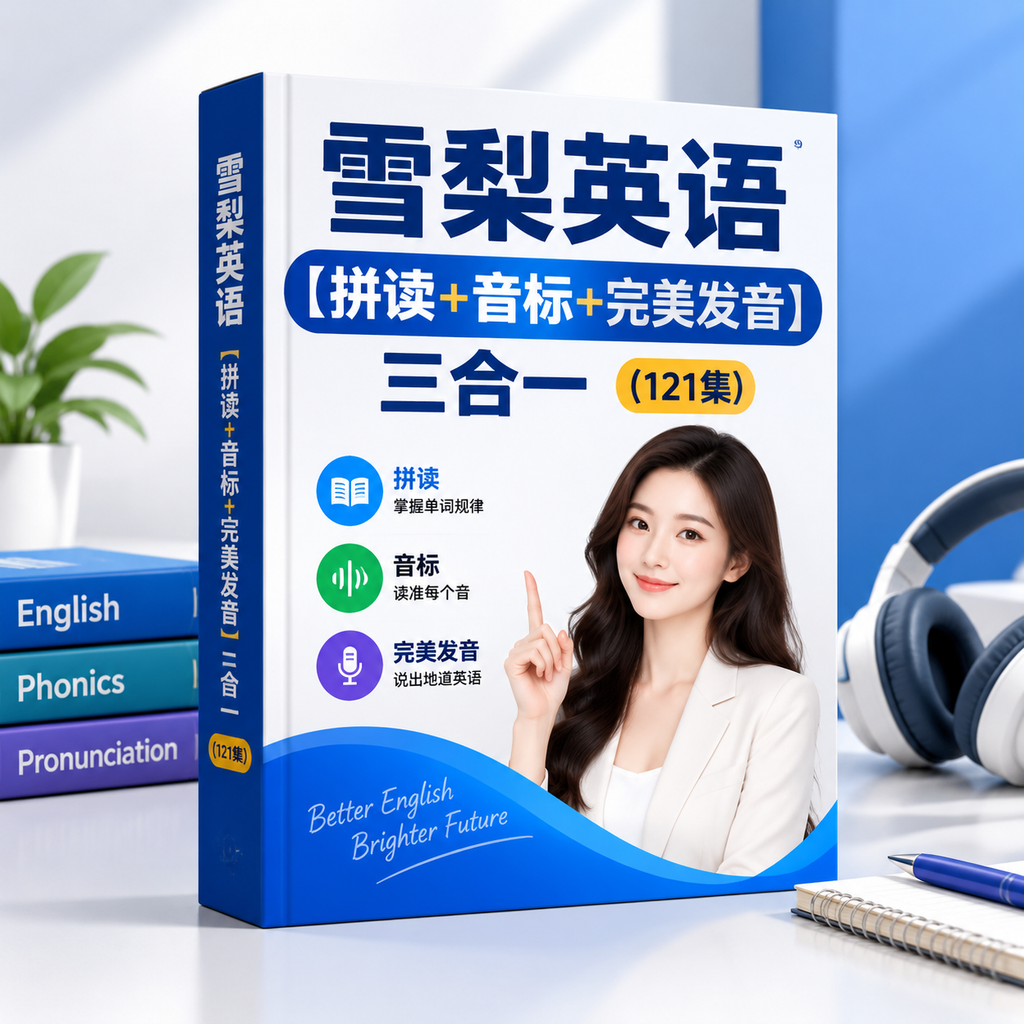 雪梨英语【自然拼读+国际音标+完美发音】三合一全套121集完整视频