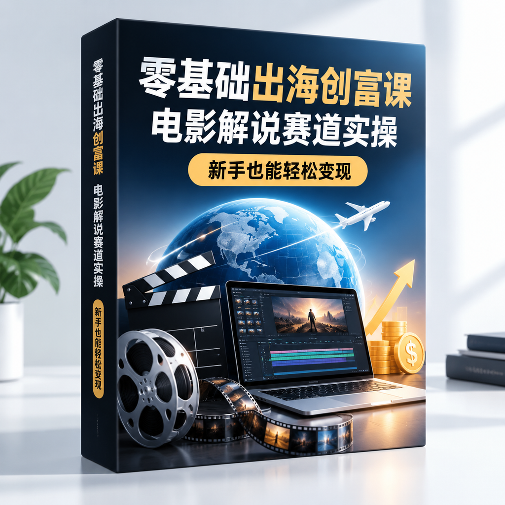 零基础出海创富实操课:TikTok+YouTube电影解说赛道 新手轻松赚美金