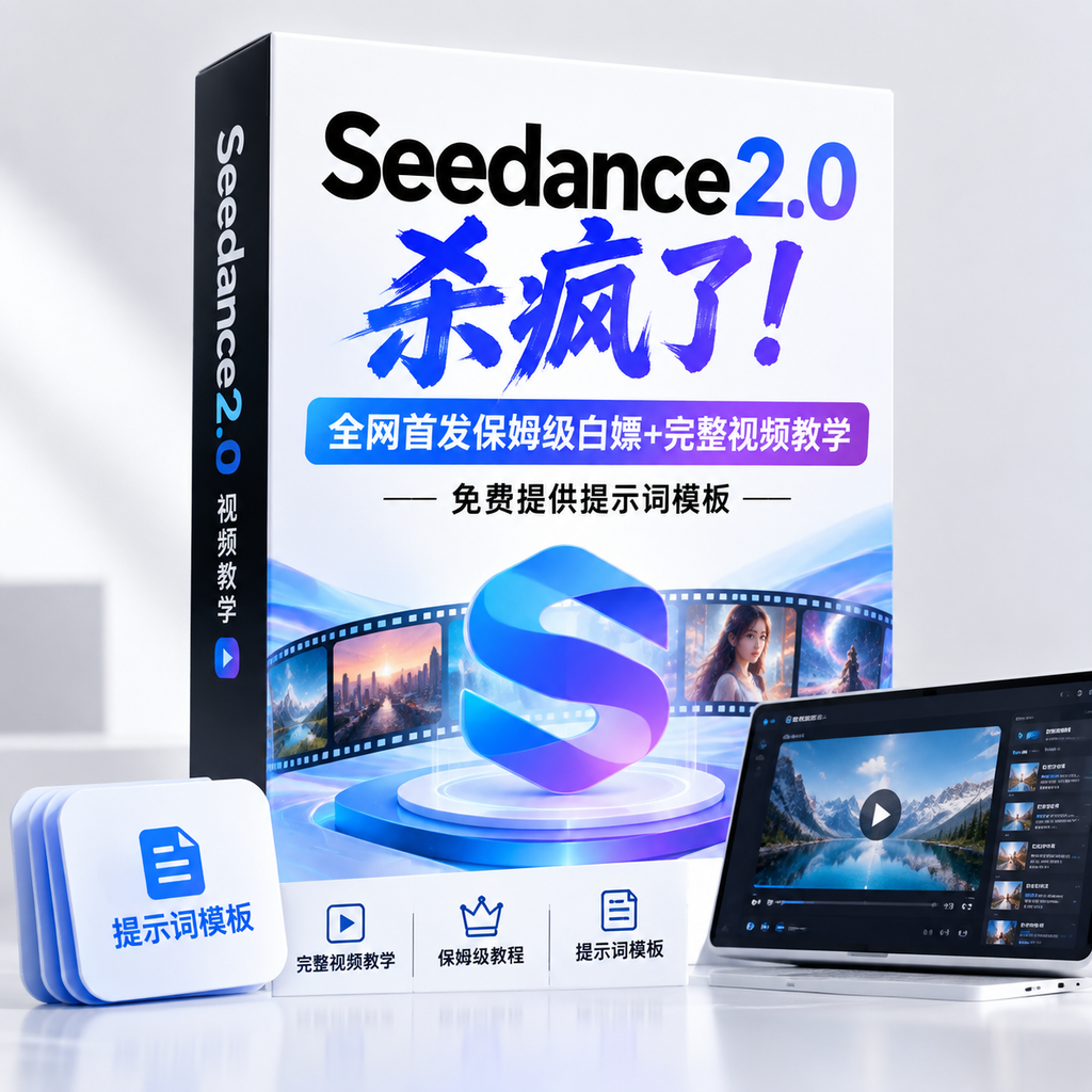 Seedance2.0首发保姆级教程 完整视频教学+免费提供全套爆款提示词